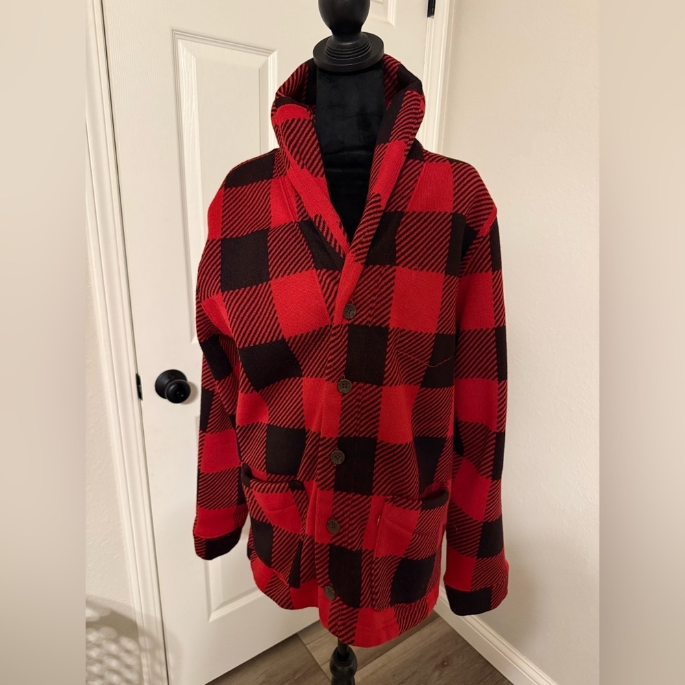 Levi's Trouss Buffalo Plaid Cardigan Sweater - Picture 2 of 7